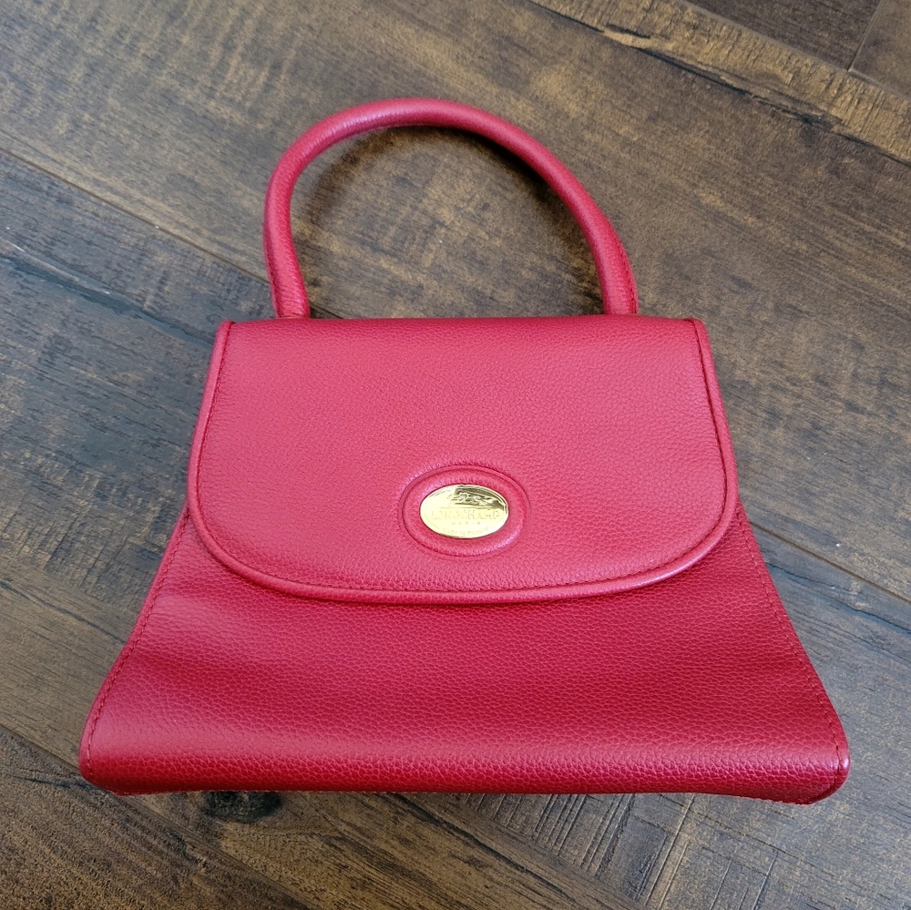 Chic Longchamp Red Handbag Vintage